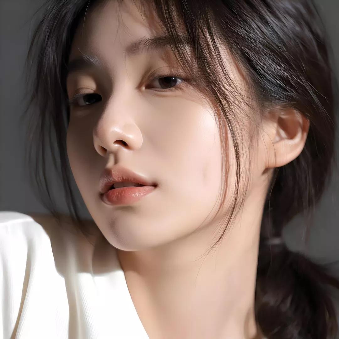 柔美少女，温婉如画，自然妆容，白皙肌肤，优雅气质。自然清新美少女 清透少女感妆容