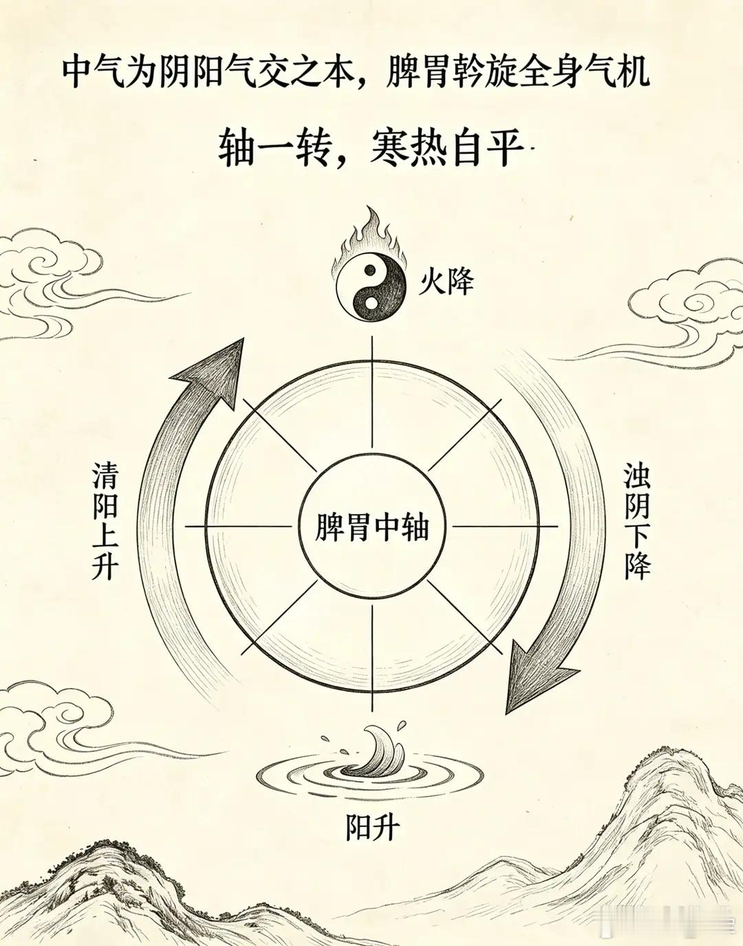黄元御先生学思心要一气周流，四象如轮中土如轴，兼责土湿【正文】读《四圣心源，要抓