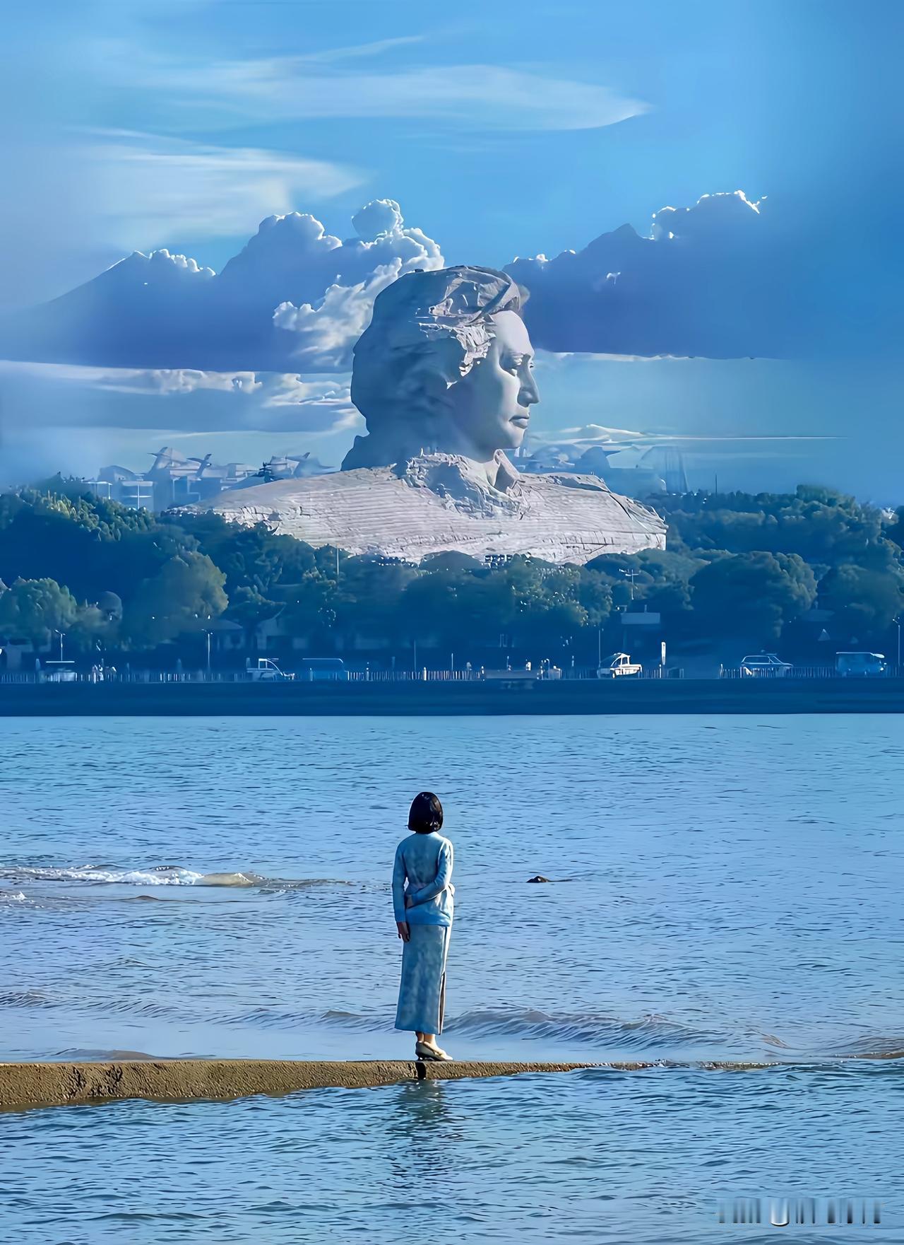 🍁凝望这照片，瞬间想起了杨开慧，一定是她，隔水遥望、朝思暮念……
你知道杨开慧