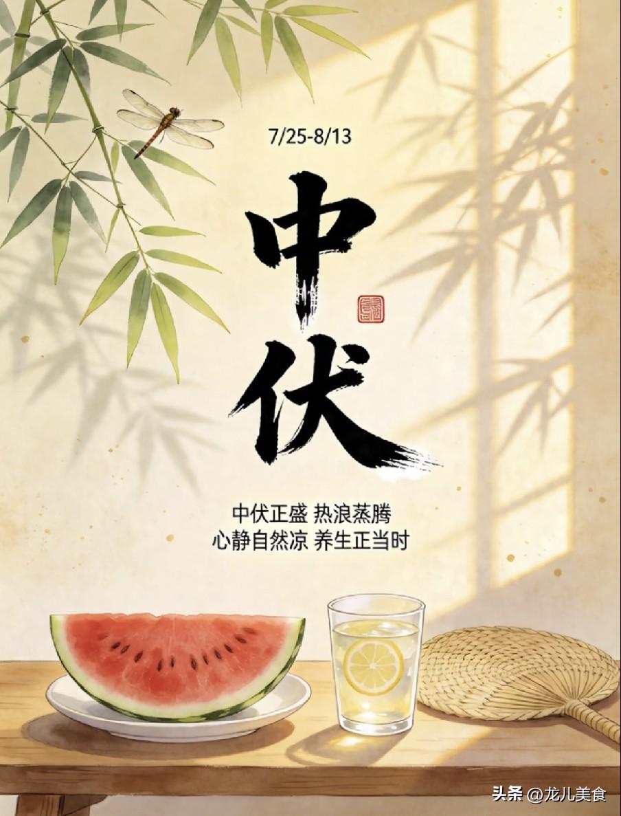 今日入中伏，牢记1地不去、2物常吃、4事不做，安稳度过全年最热10天
 
今年迎