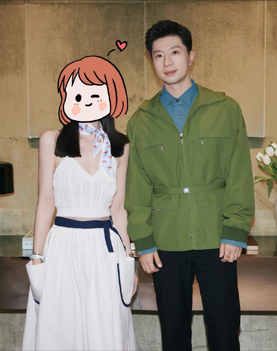prada代言人马龙合影+1 