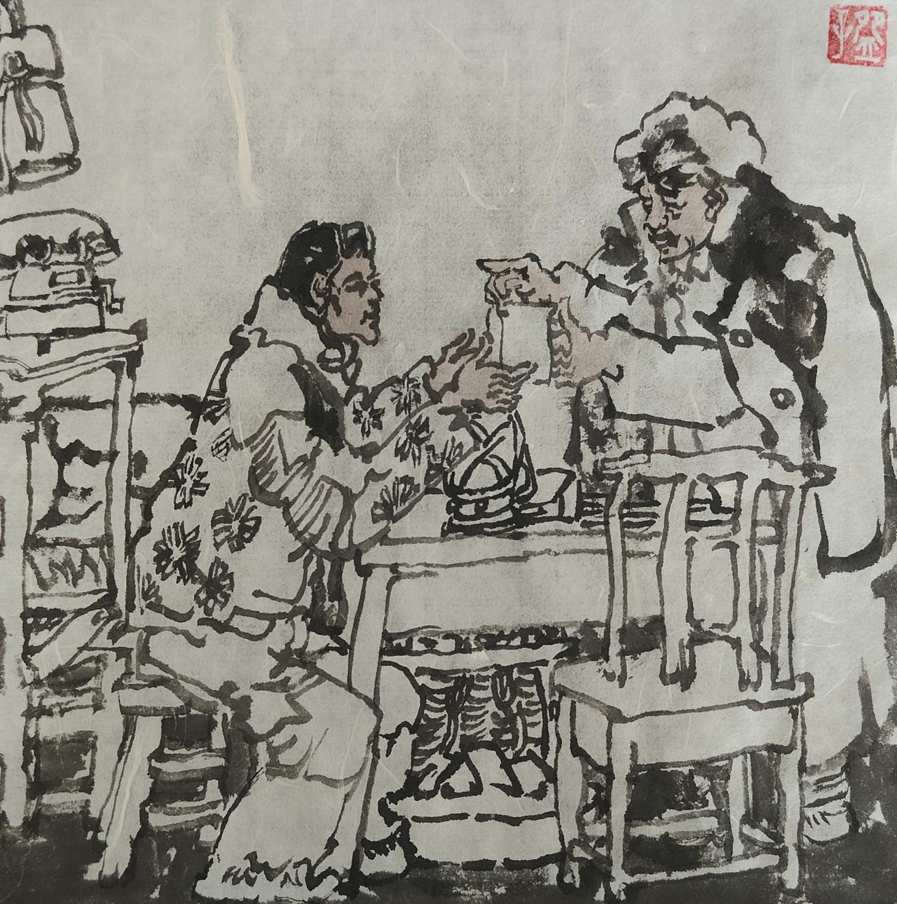 1/4平尺碗版连环画《暴风骤雨》之二十一