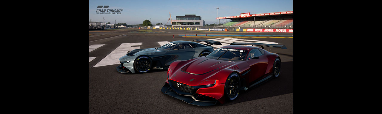 RX-Vision GT3 Evo，它是为游戏打造的虚拟赛车的极致进化版，原本只