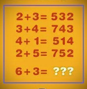 看看这些神奇加法：2+3=532、3+4=743、4+1=514、2+5=752