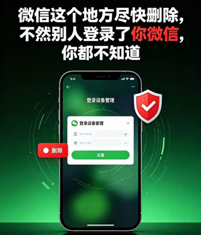 微信这个地方尽快删除，不然别人登录了你微信，你都不知道