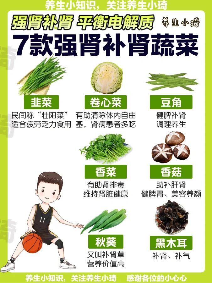 7款补肾蔬菜｜强肾补肾 平衡电解质｜内含香菜