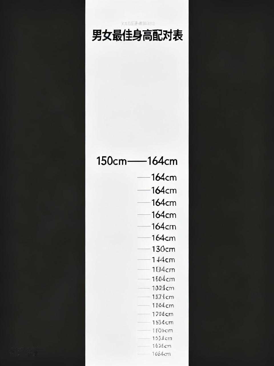 男生 
150cm——164cm 
152cm——166cm 
154cm——1