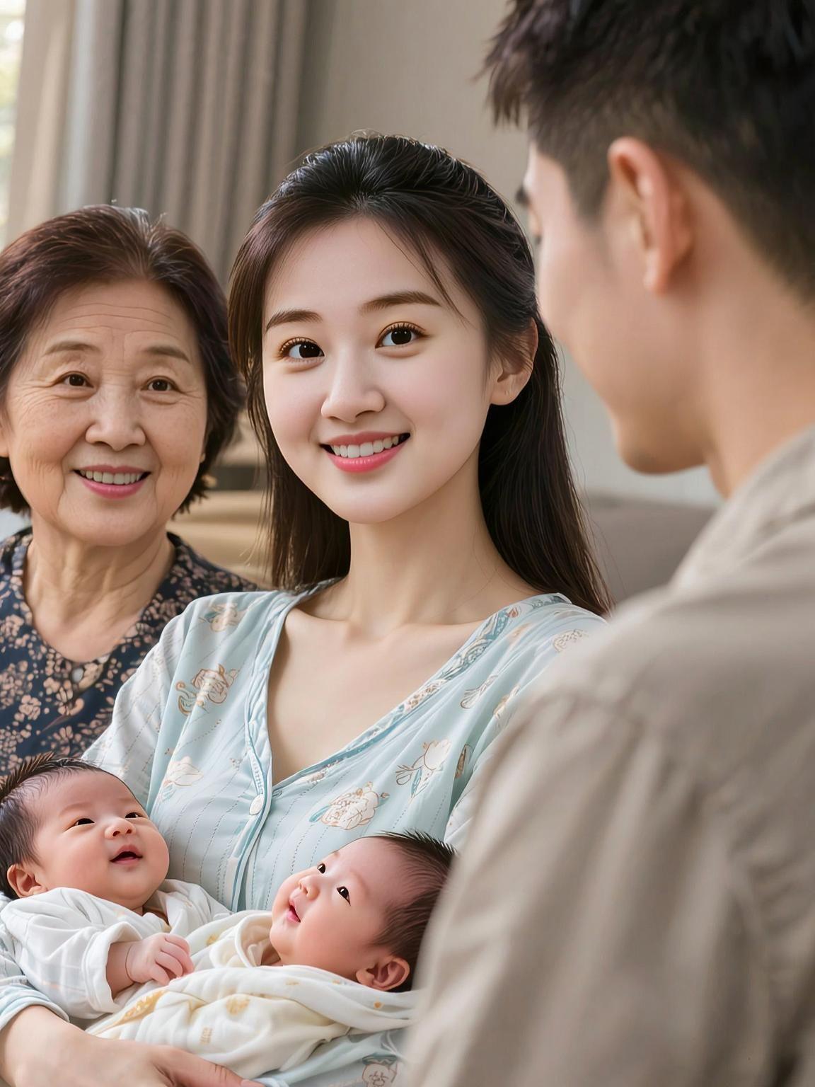 AI悲伤抓拍 抖音ai创作 全家福 家庭情感写真 幸福的一家