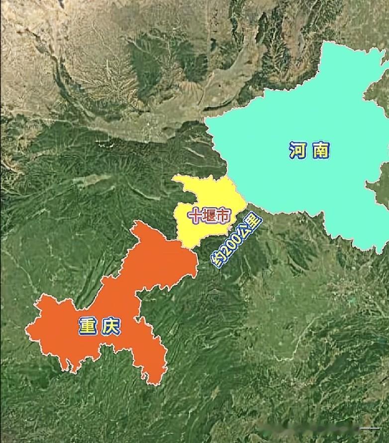 一直以为河南和重庆隔得很远，原来他们之间只隔着十堰市？