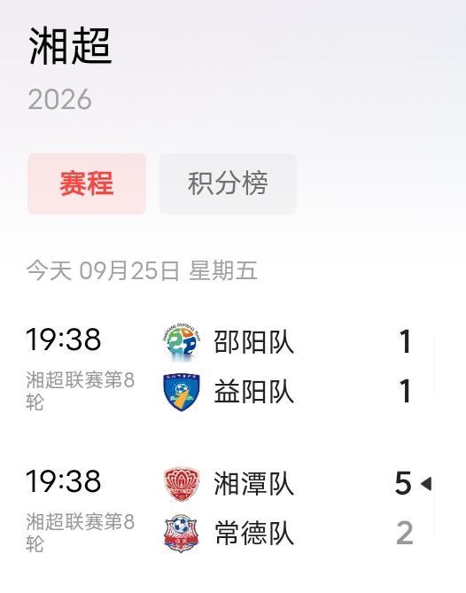 今晚中秋之夜亮相的湘超四支球队，其中湘潭、益阳和邵阳是今年湘超的新势力，结果湘潭