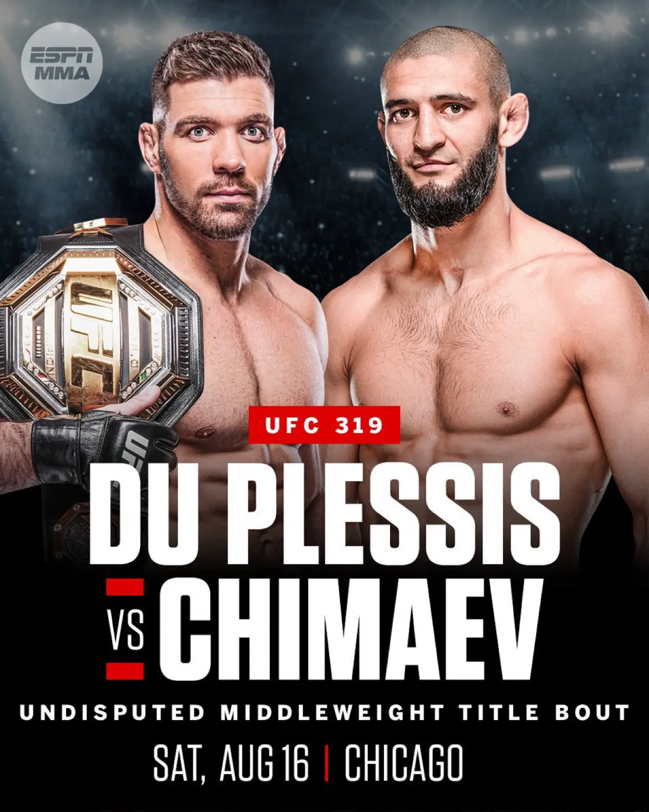 德里库斯·杜普莱西斯将于 8 月 17 日在芝加哥UFC319对阵卡姆...