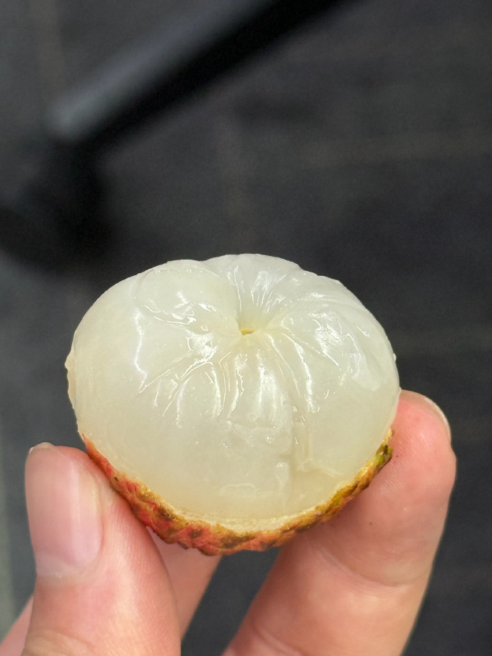难怪没吃过透明的荔枝 荔枝氧化确实快，但是也要比以前好吧。找一个靠谱的果农寄快递