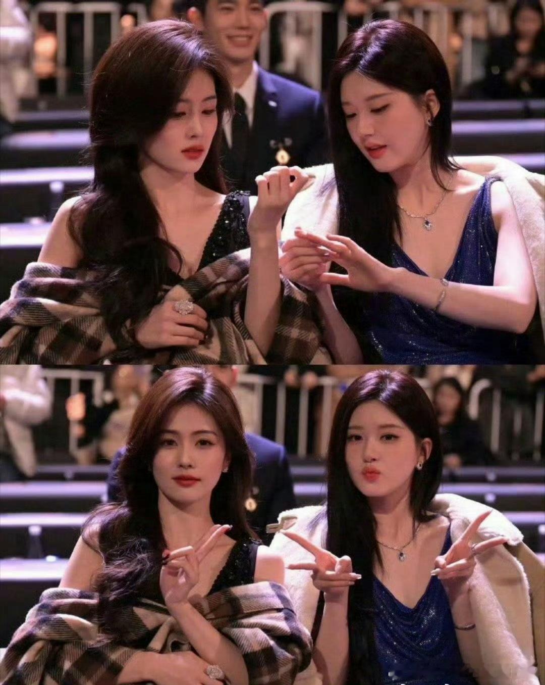 #白鹿赵露思去年vs今年#妹宝们的关系都超好的！美女都跟美女玩[开学季]同框简直