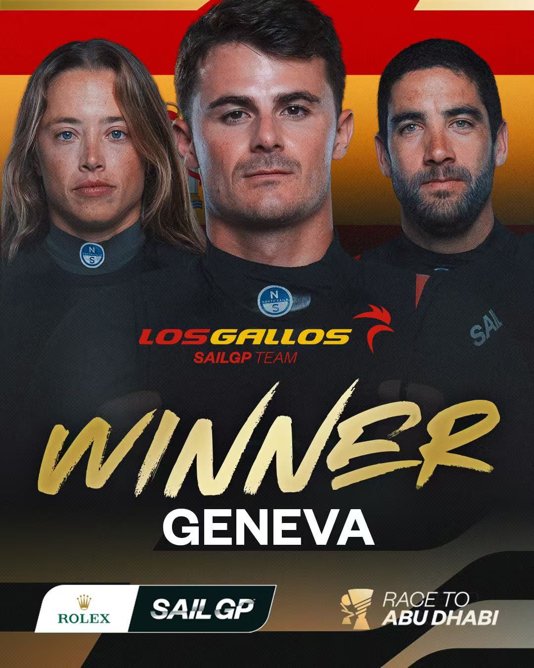 SailGP 把握机遇！🇪🇸西班牙雄鸡队拿下日内瓦站冠军🏆向着阿布扎比总决