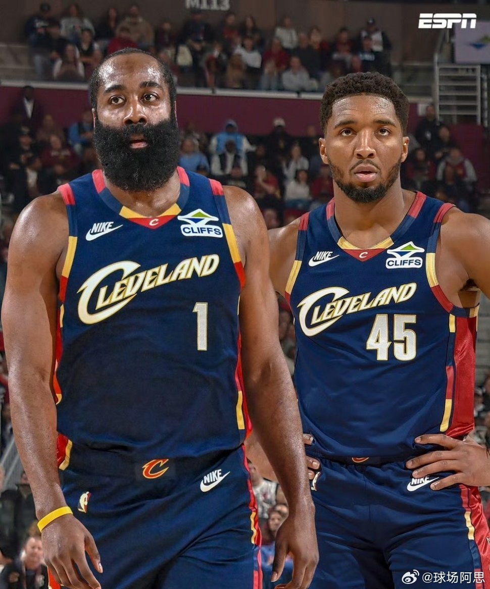 新的后场组合！米球王+哈登能带领骑士走多远米切尔本赛季场均28.8分4.6板5.