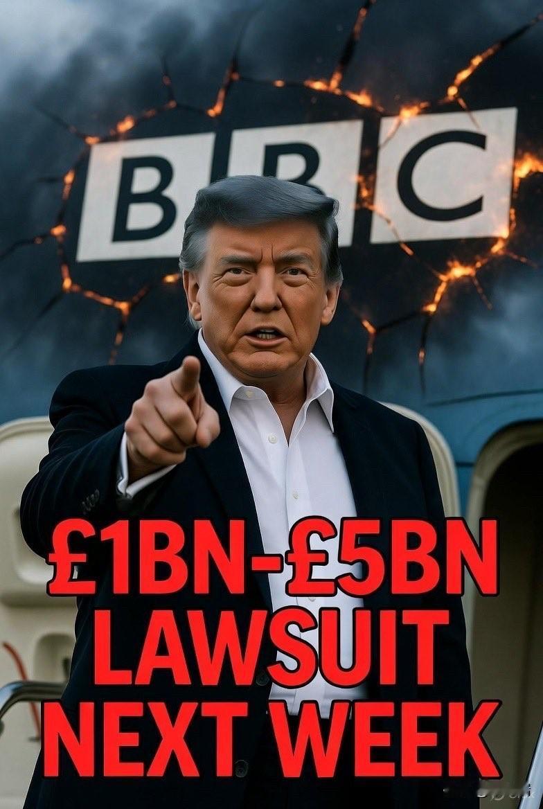 唐纳德·川普总统公开表示计划在下周针对英国广播公司（BBC）提起诉讼，索赔金额在