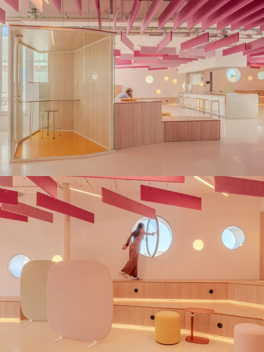 明亮色彩带来的幸福感✨这仓库太不办公楼了