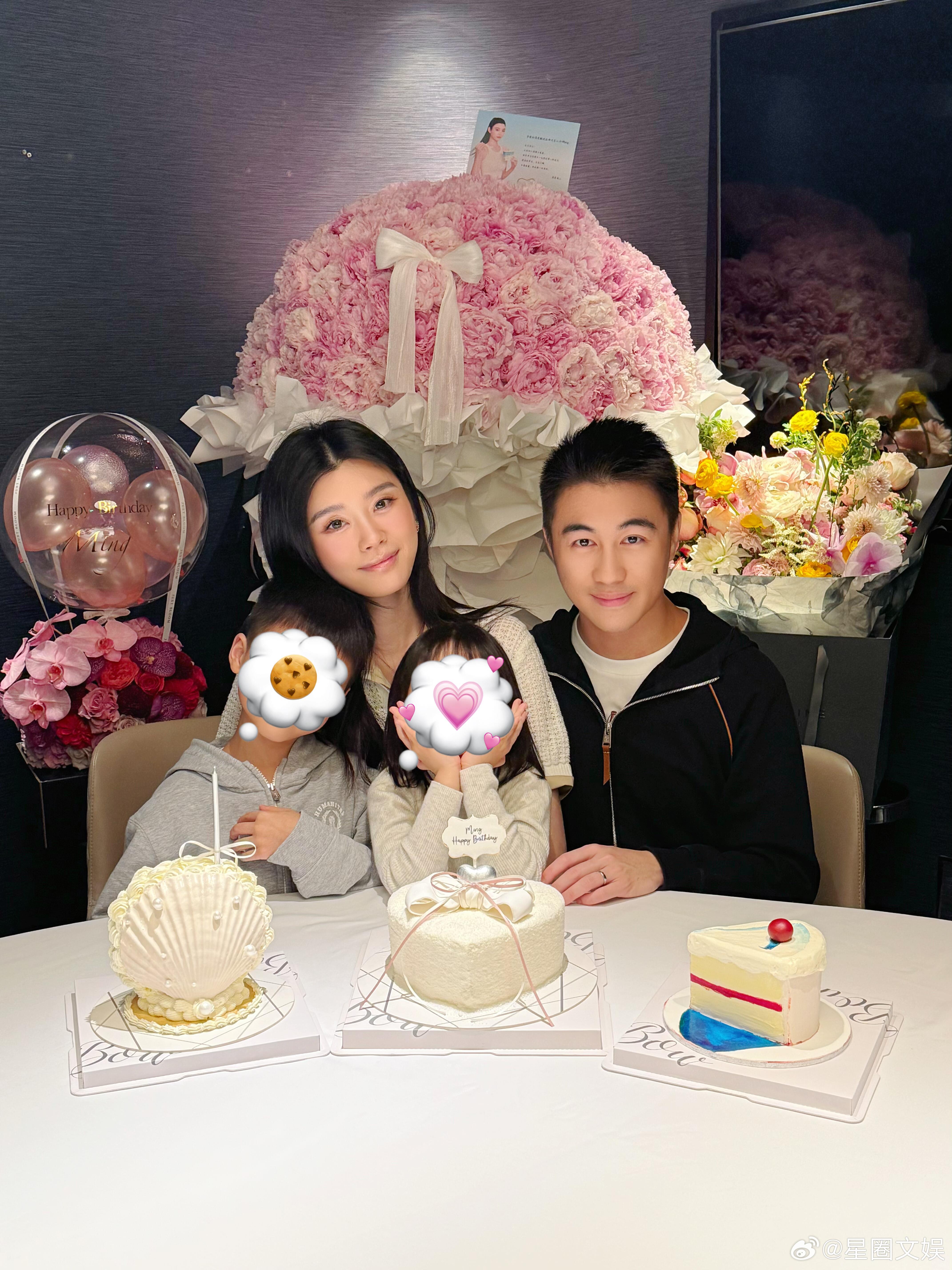 奚梦瑶37岁生日全家福何猷君为奚梦瑶庆37岁生日 奚梦瑶37岁生日全家福 