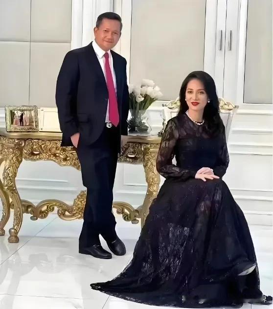 洪森的儿子洪玛奈不愧是从美国西点军校毕业的高材生，选妻子的目光毒辣，他的妻子不仅