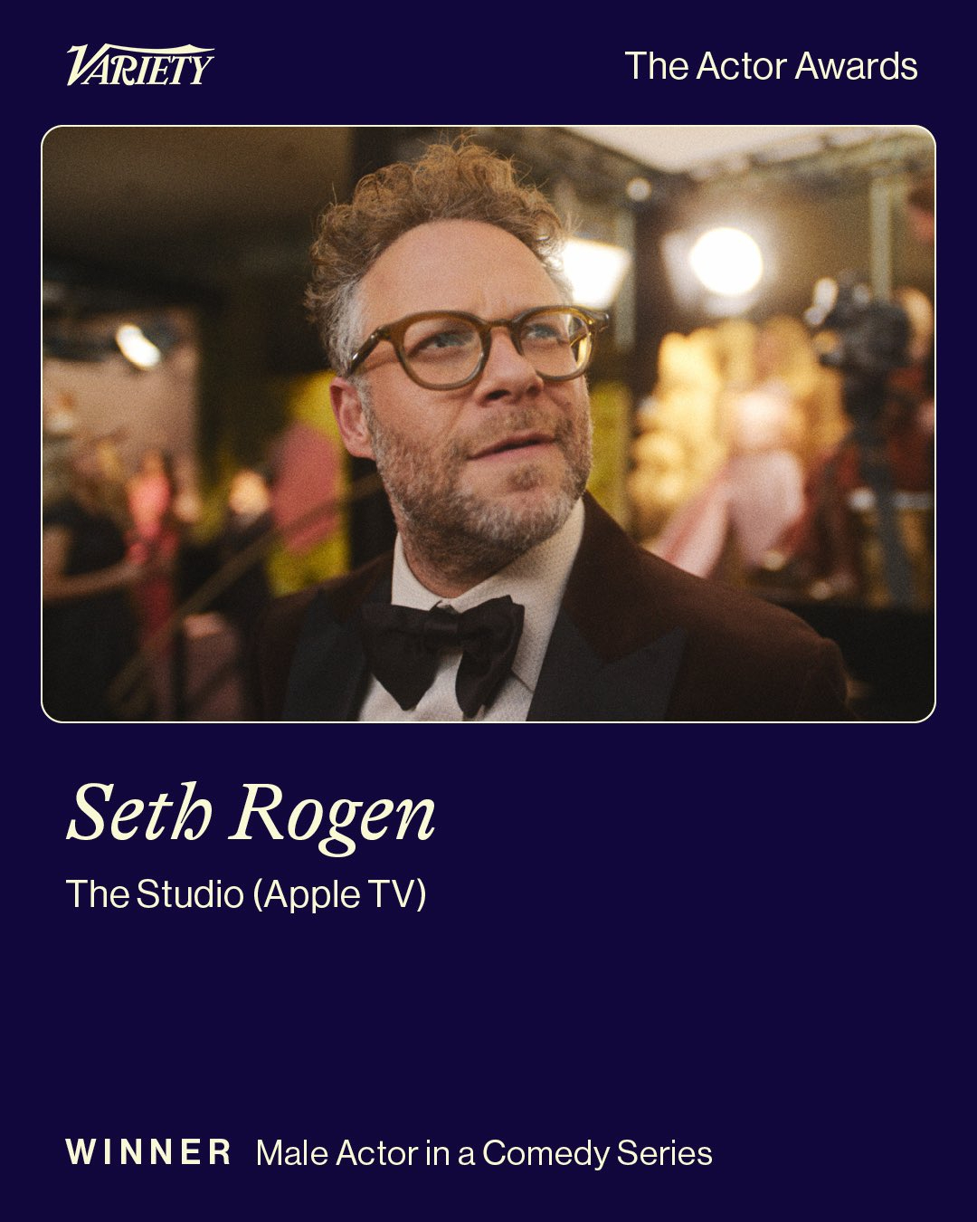 没有悬念！恭喜塞斯罗根凭借《片厂风云》获得第32届美国演员奖喜剧类剧集最佳男演员