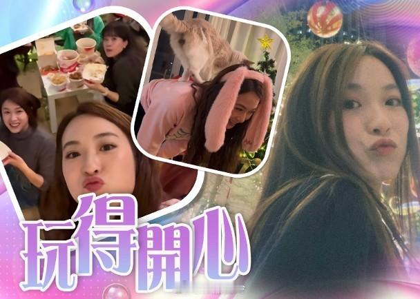 【On.cc】蔡潔約好友提早慶生　愛貓黐身贈興女星蔡潔於下月2日迎來37歲生日，