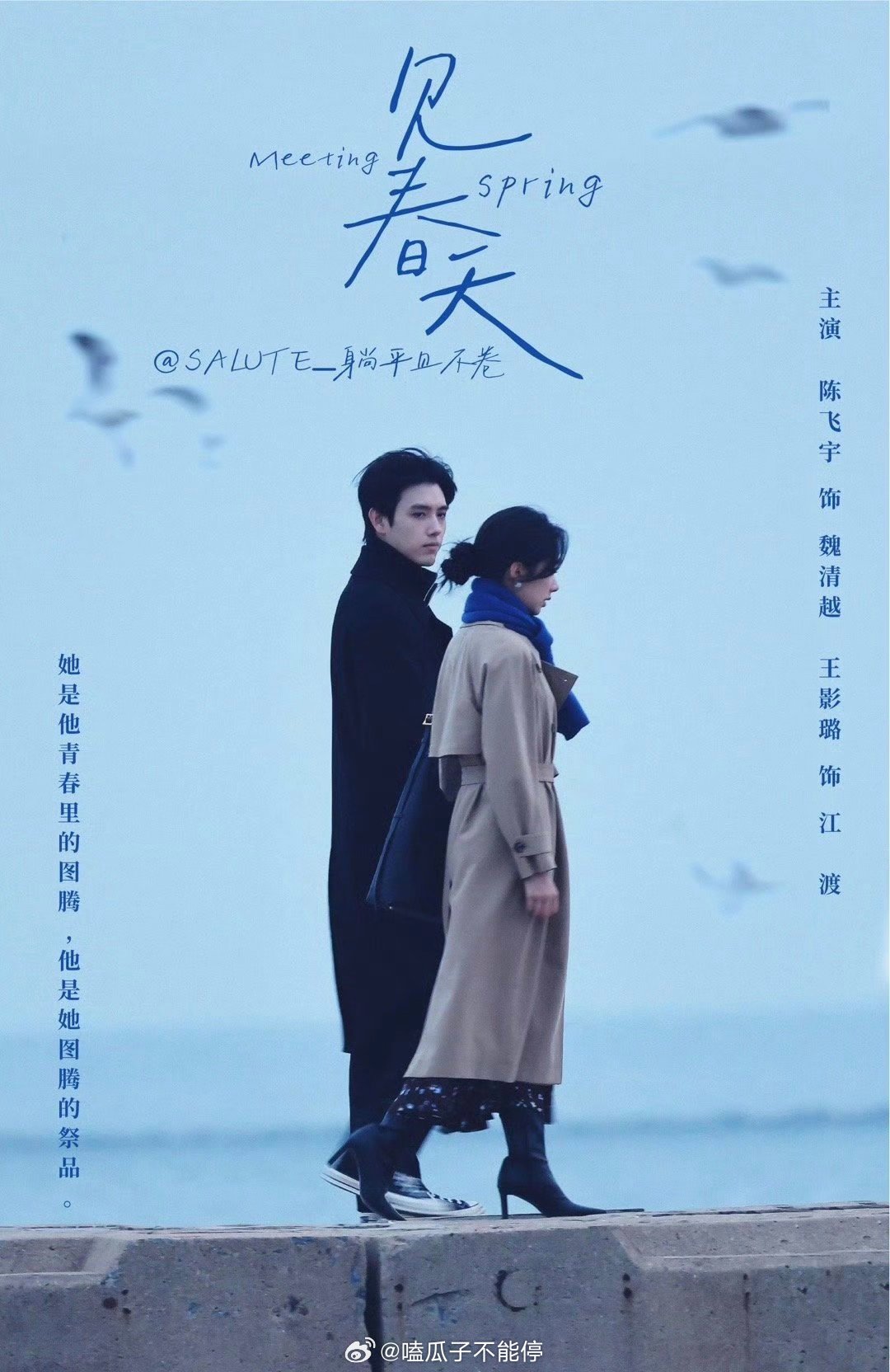 陈飞宇王影璐《见春天》同框路透，饭制海报可以直接当海报了！ 
