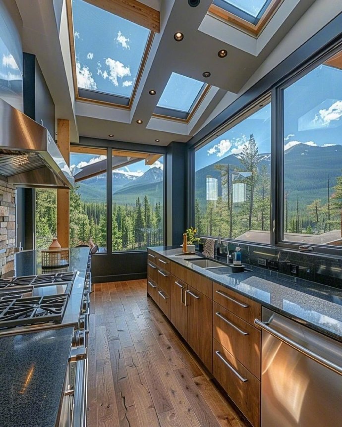 喜欢有大落地窗的房子 ​​​