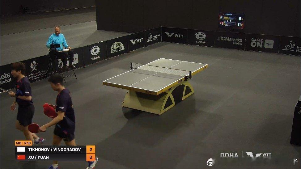 徐瑛彬袁励岑3比2维诺格拉多夫季霍诺夫（6，-8，8，-9，8）晋级2026WT