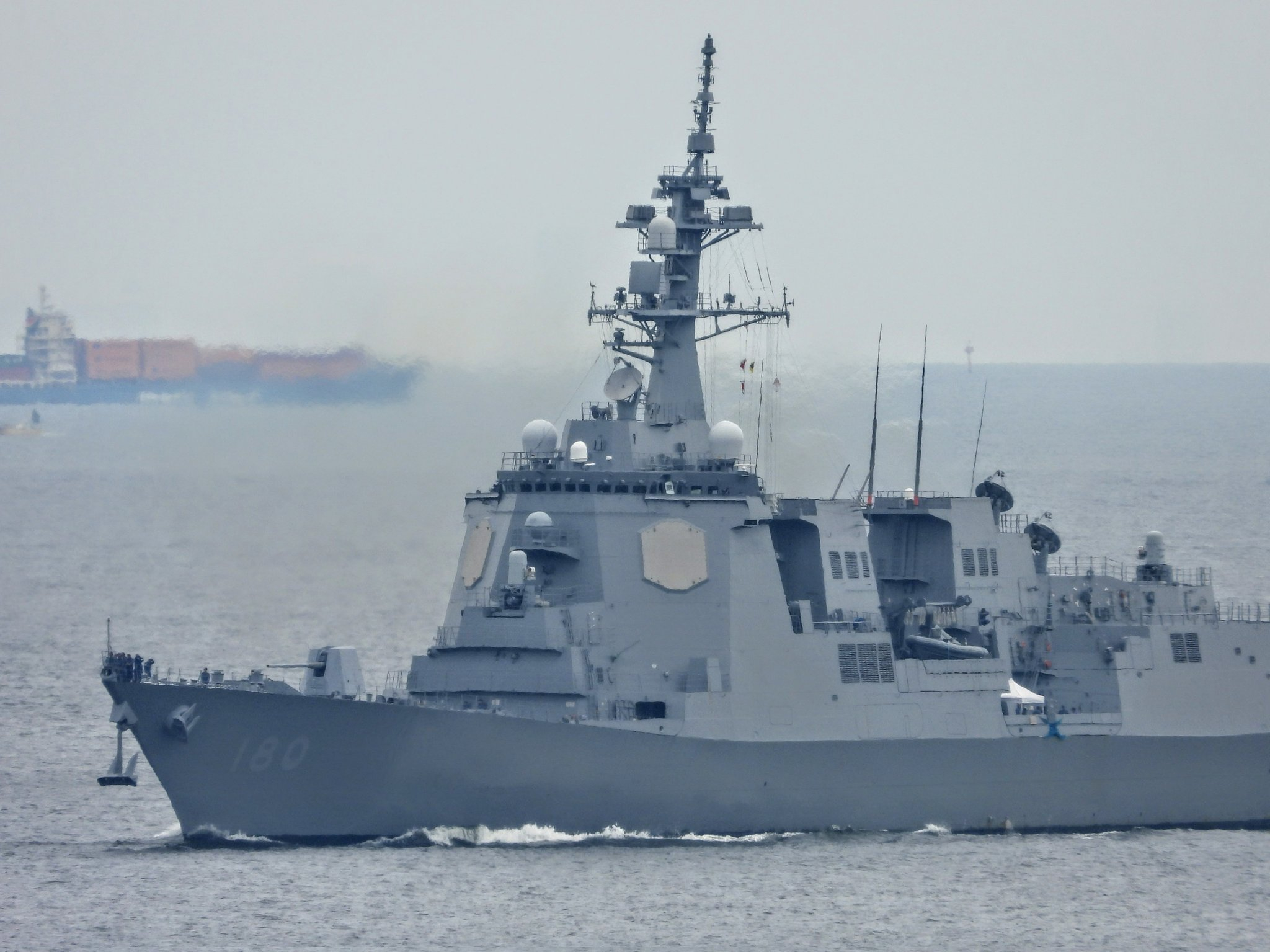 海自羽黑DDG-180与摩耶DDG-179同框 ​​​