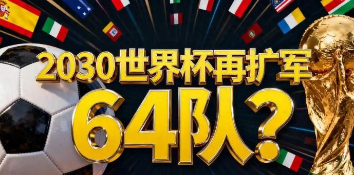 国际足联主席放出重磅风声，2030 世界杯有望扩军至 64 队，亚洲名额或将大幅