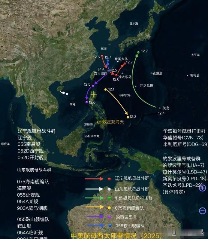 风起云涌，老美的”林肯号“航母也来了，现在西太平洋已经有4个航母打击群了
最新消