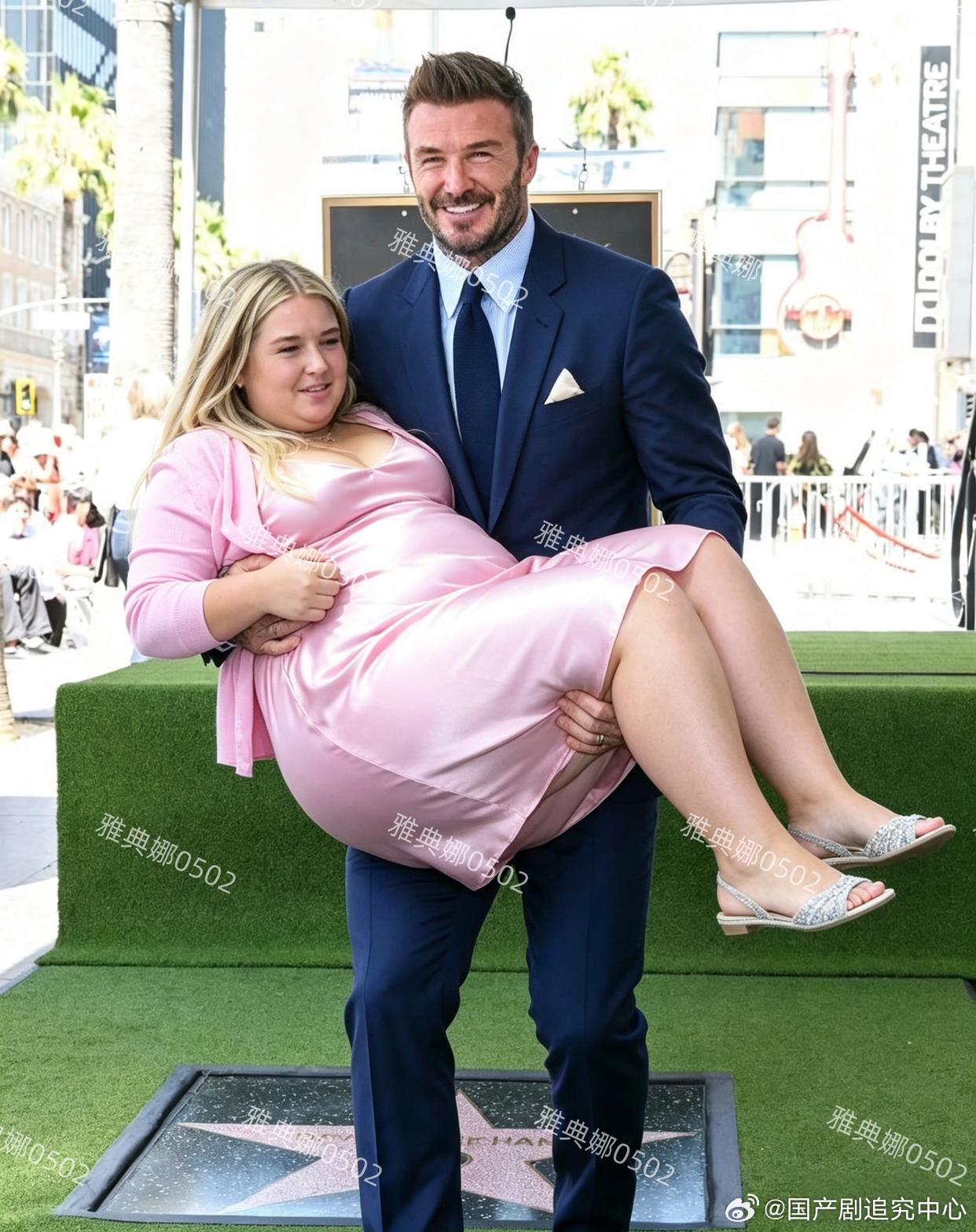 终于知道贝克汉姆为啥不抱女儿了，14岁的小七身高不足1米6，体重至少120斤，真