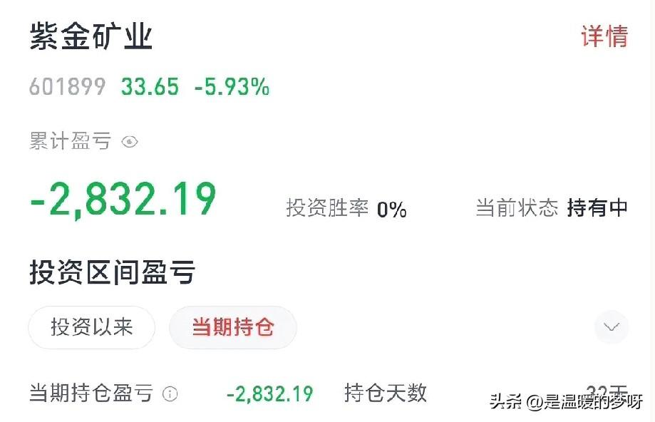 紫金矿业，我下车了。
据说散户一下车股票就能涨。
为了让这只股票能涨起来，
我割