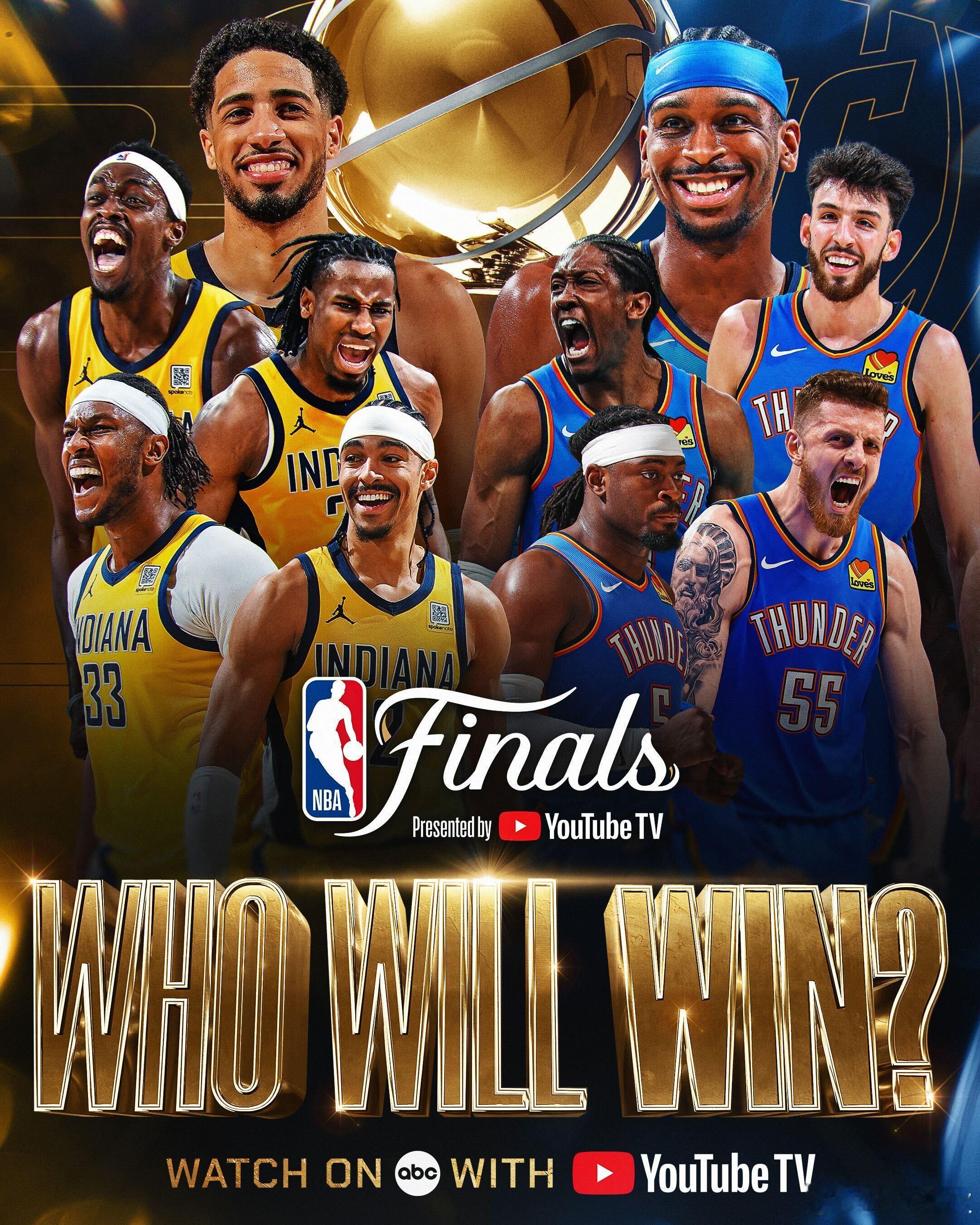 NBA 总决赛雷霆VS步行者，今年谁会夺冠？ ​​​