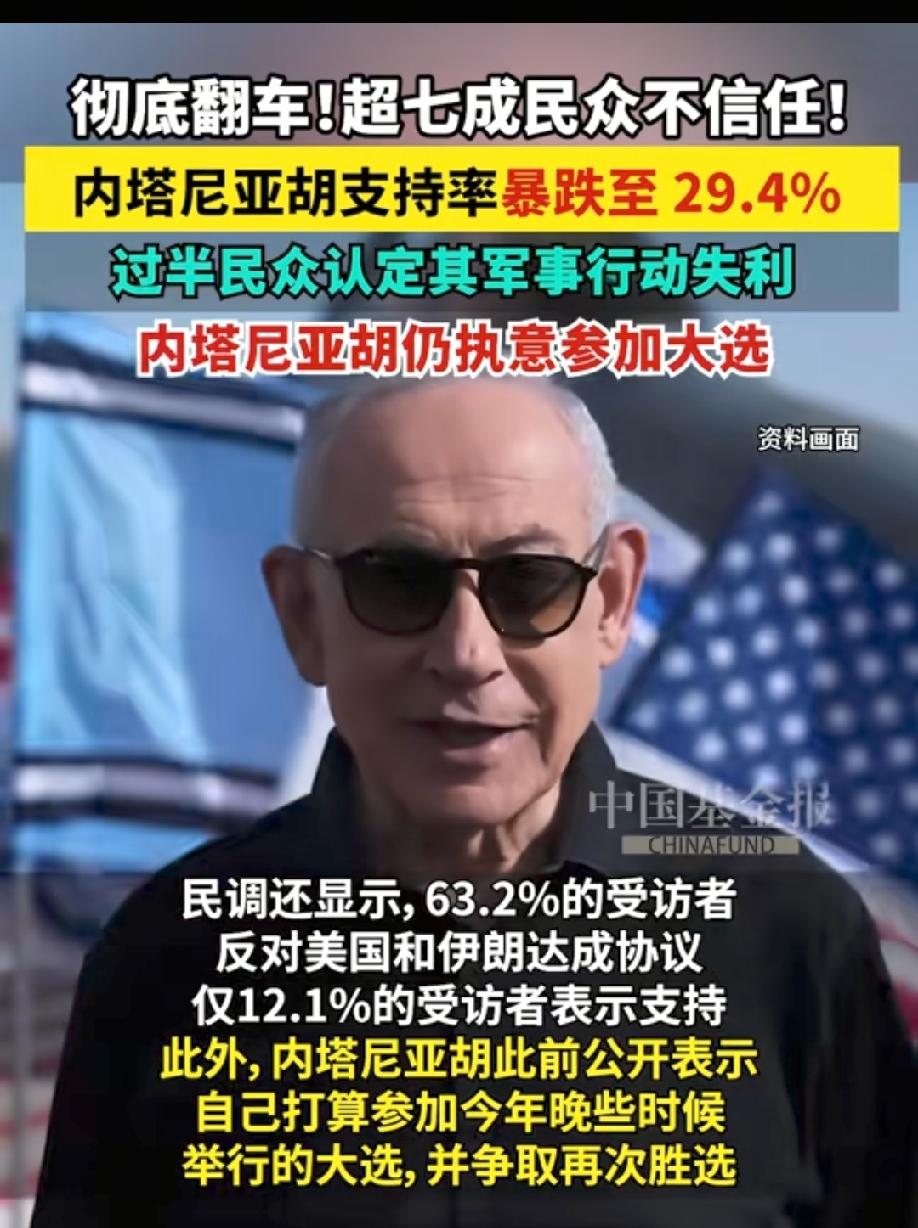 彻底翻车，内塔尼亚胡在以色列的支持率一路下滑！
内塔尼亚胡到底犯了什么错导致了其