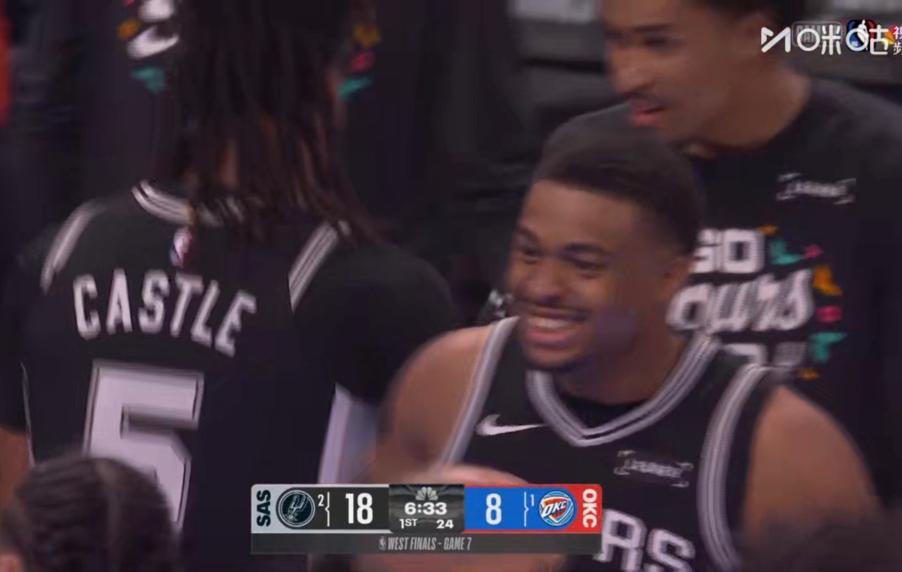NBA 可以啊，马刺开局领先10分，抢七大战10分优势是很大优势！ 马刺vs雷霆
