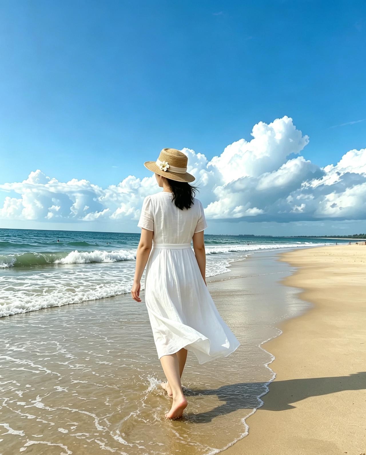 海边漫步无比惬意