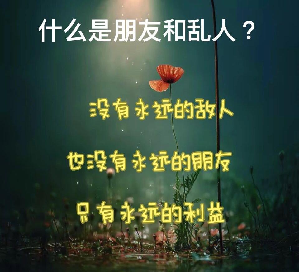 靠价值同行的路才走的更长久

没有永远的敌人，
也没有永远的朋友，
只有永远的利