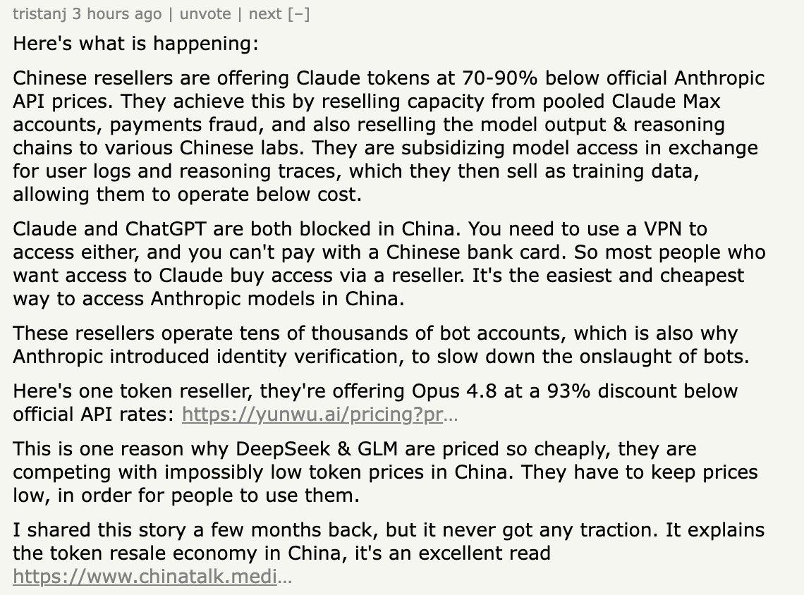 Hackernews 好像报了个大料：出于某种神秘的原因，用户从某些服务商那里居