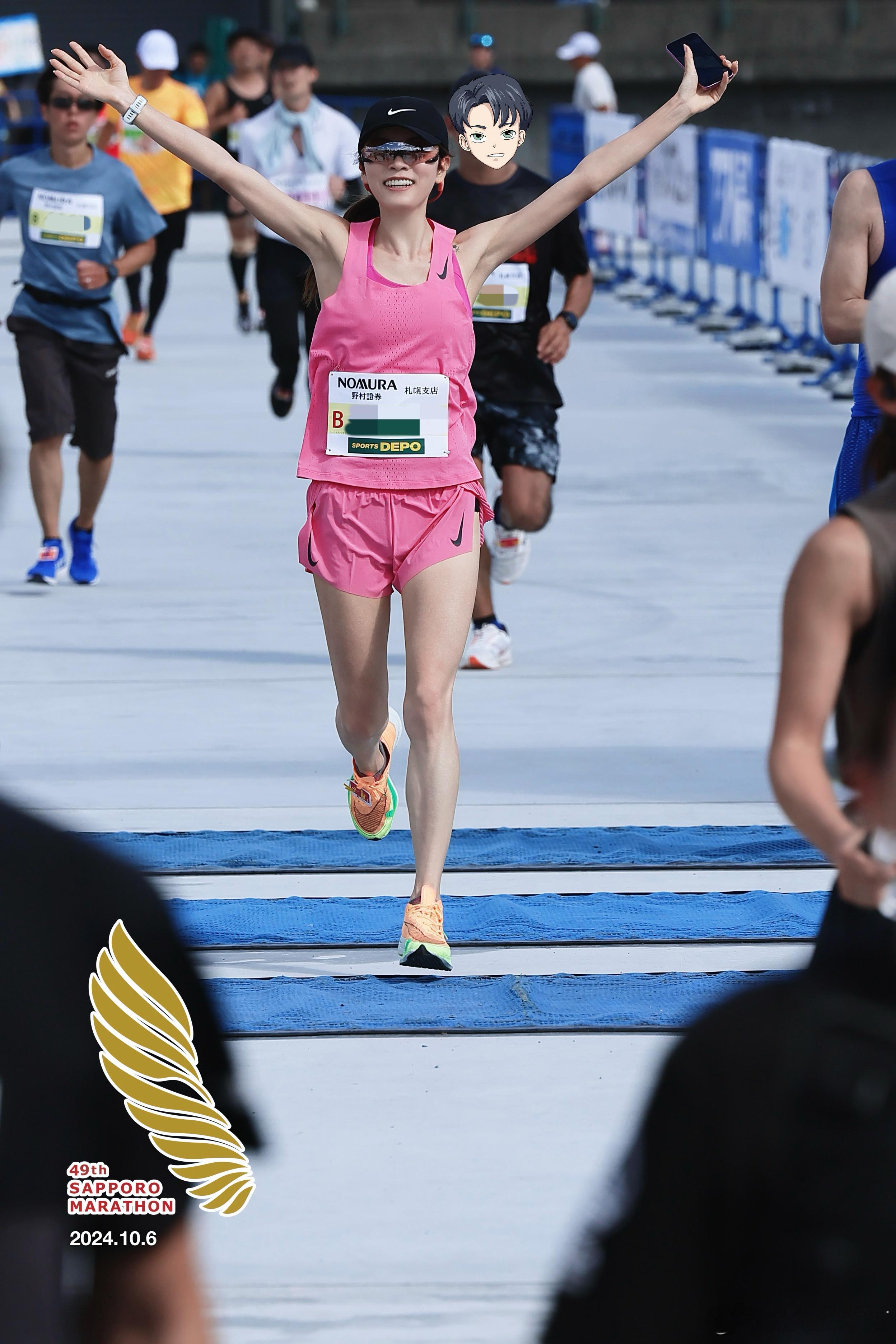 终于等到札幌马拉松🏃🏻‍♀️官方照片📸这次沉浸式跑步，几乎没有注意到居然拍