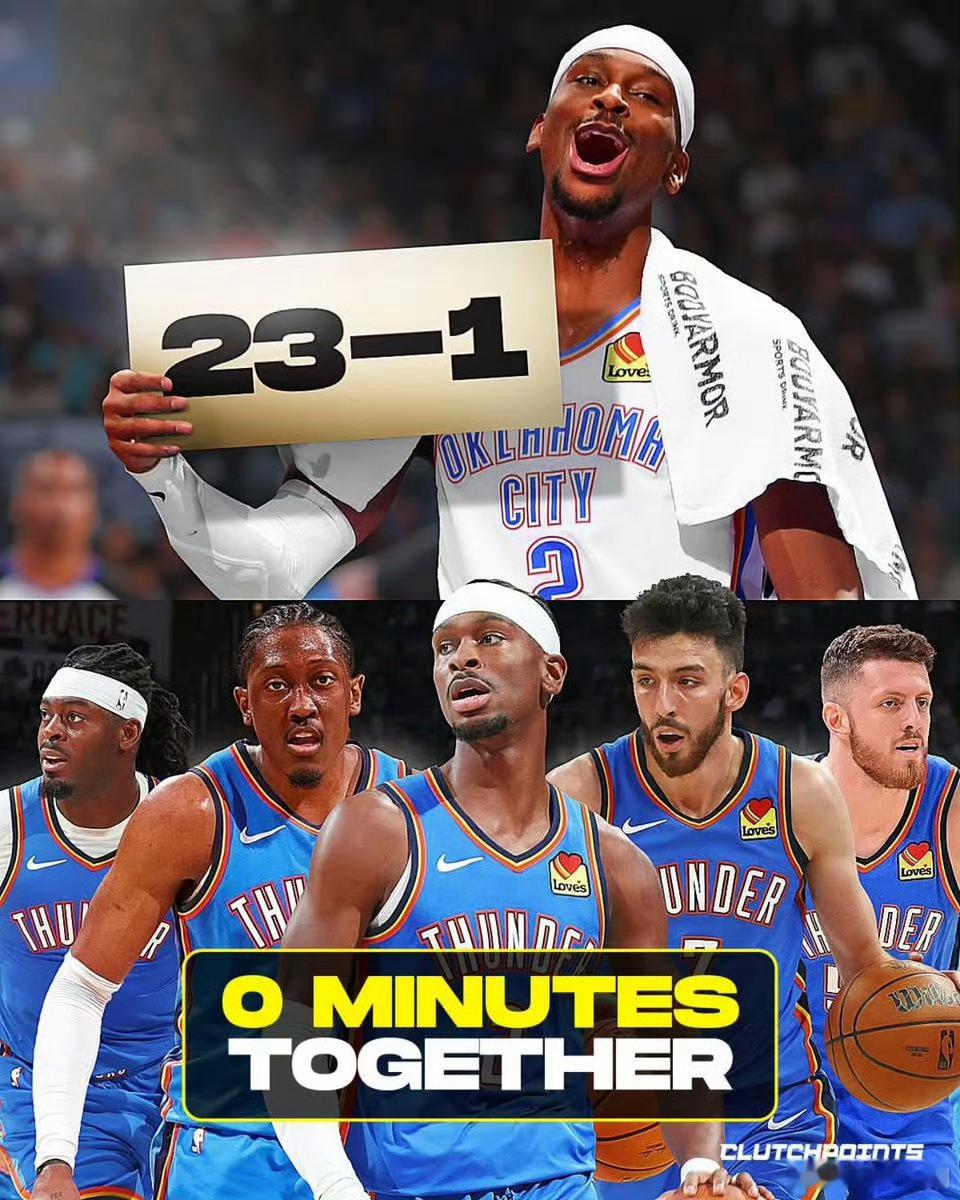 雷霆已经很早就展现出冠军相了，简直太强了。 