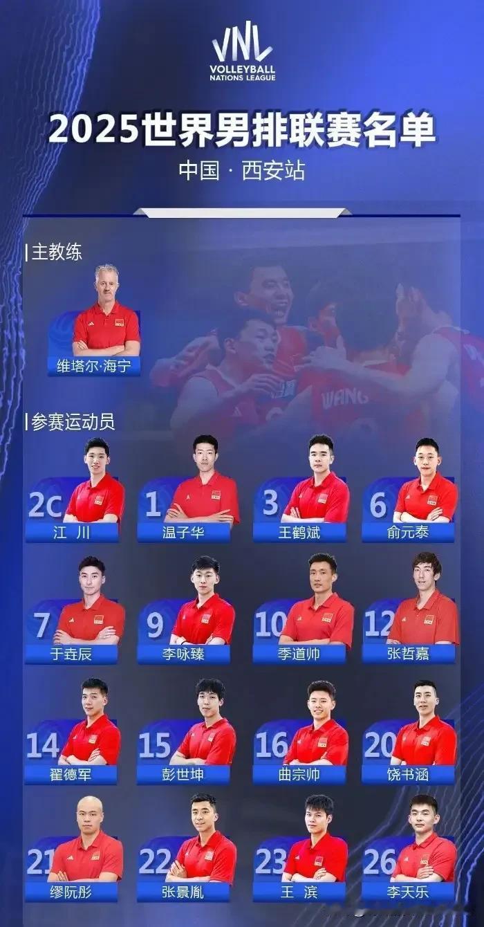 [男排世联赛西安站，为中国男排加油]

2025男排世联赛西安站要来了，6月11