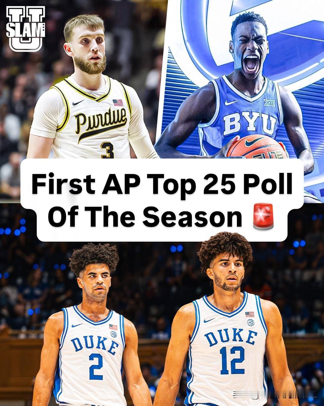 美联社公布季前25强榜单，控卫Braden Smith领衔的普度大学高居榜首，上