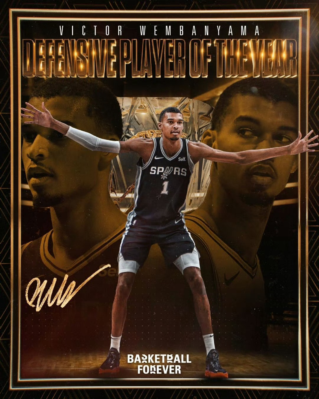 NBA历史第一次有人全票拿下最佳防守球员！22 岁的文班亚马，生涯第三个赛季就创