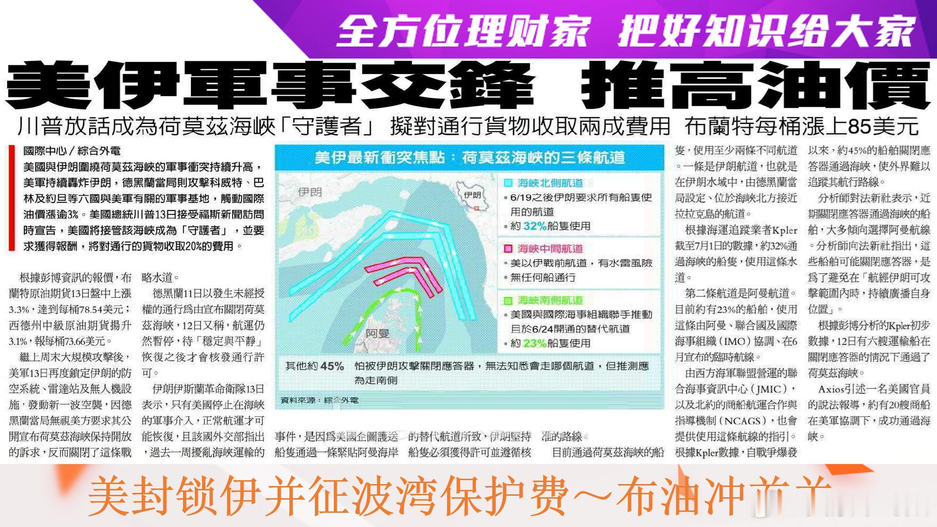 全方位理财家，把好知识给大家～〈每日一分钟，能知天下事〉（引用图文之解析度已尽量