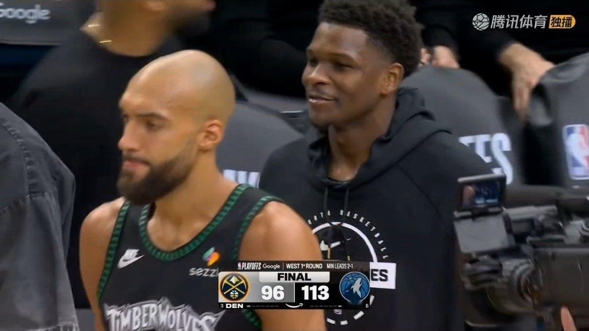 森林狼113-96掘金，大比分2-1领先。约基奇被限制26中7，穆雷被限制17中