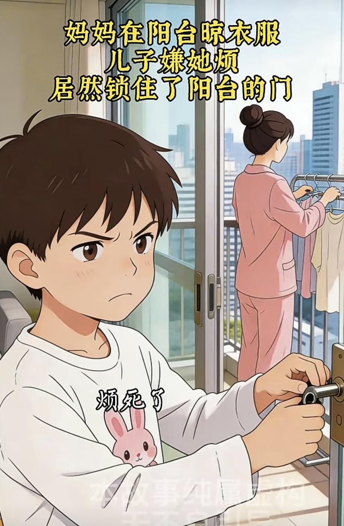 “ 妈妈，不让我看电视，我就把她所在了阳台 ”[笑哭][笑哭]