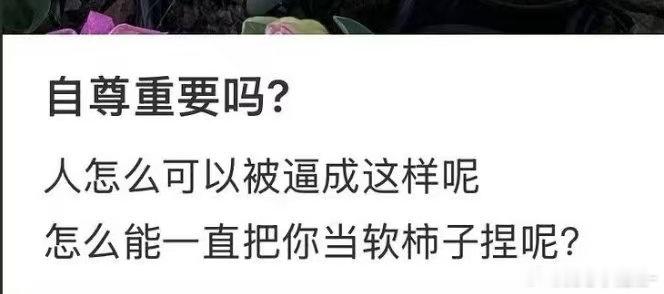 张雅钦发文后秒删：自尊重要吗？人怎么可以被逼成这样呢，怎么能一直把你当软柿子捏呢