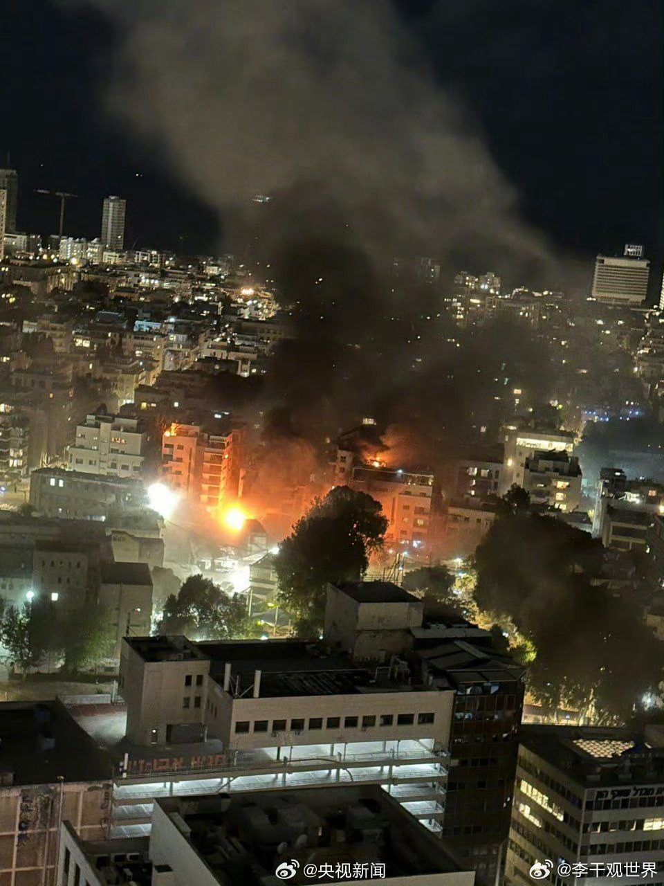 以军总参谋部燃起大火【伊朗称导弹击中以军总参谋部】据伊朗媒体1日报道，伊朗伊斯兰