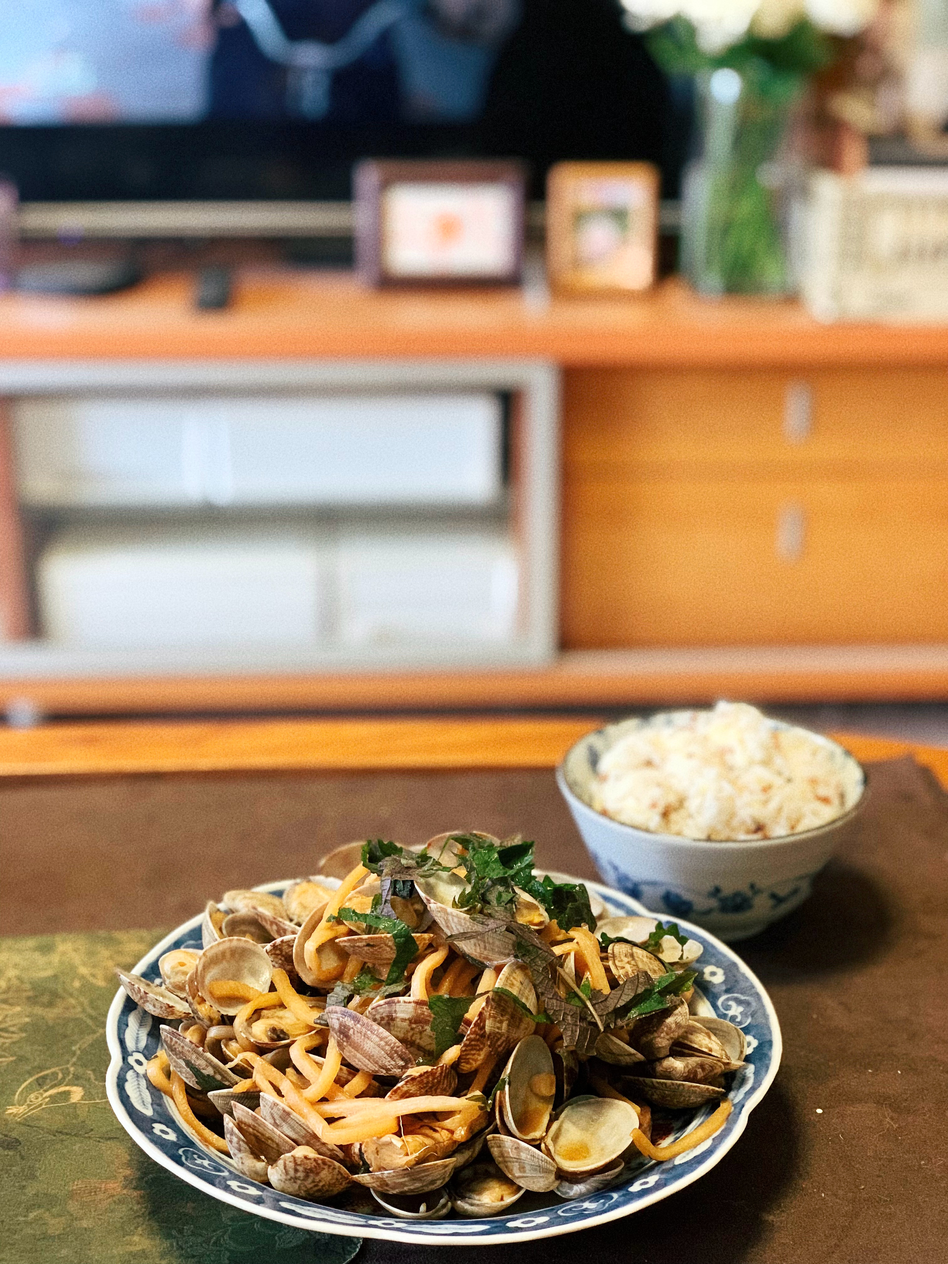 今日午餐 爆炒花甲螺吃完开始泡茶安静(◍╹ｘ╹◍)又顺心这就是我想要的 